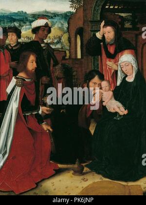 Ambrosius Benson - Adoration des Mages. Banque D'Images