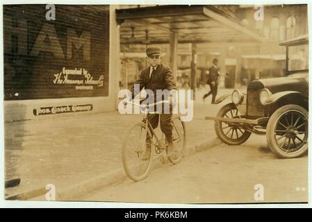 Ben Collins, 515 N. Noix de travaille stable pour Mackay Telegraph Co. pendant 1 mois. L'âge de 13 ans. Dit qu'il fait de 5 $ par semaine. Banque D'Images