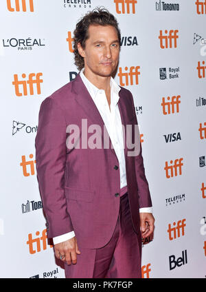 Toronto, ON, Canada. Sep 7, 2018. 07 septembre 2018 - Toronto, Ontario, Canada. Matthew McConaughey. ''White Boy Rick'' Premiere - 2018 Festival International du Film de Toronto à l'Université Ryerson Theatre. Crédit photo : Brant/Perniac Perniac AdMedia Crédit : Brant/AdMedia/ZUMA/Alamy Fil Live News Banque D'Images