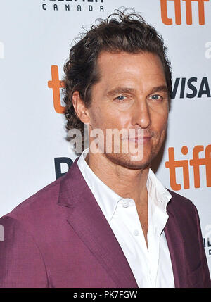 Toronto, ON, Canada. Sep 7, 2018. 07 septembre 2018 - Toronto, Ontario, Canada. Matthew McConaughey. ''White Boy Rick'' Premiere - 2018 Festival International du Film de Toronto à l'Université Ryerson Theatre. Crédit photo : Brant/Perniac Perniac AdMedia Crédit : Brant/AdMedia/ZUMA/Alamy Fil Live News Banque D'Images