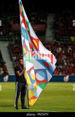 Elche, Espagne. Septembre 11, 2018. L'UEFA Ligue des Nations Unies drapeau, Groupe 4, Ligue A, match entre l'Espagne et la Croatie à la Martinez Valero Stadium. © ABEL F. ROS/Alamy Live News Banque D'Images