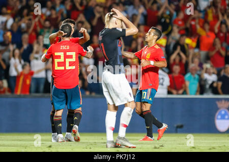 Elche, Espagne. Septembre 11, 2018. Isco pendant le match de l'UEFA Ligue des Nations Unies, Groupe 4, de la Ligue, un match entre l'Espagne et la Croatie à la Martinez Valero Stadium. © ABEL F. ROS/Alamy Live News Banque D'Images