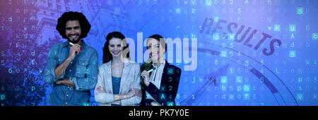 Composite image of business people standing on white background Banque D'Images