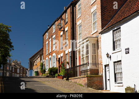 Royaume-uni, Angleterre, dans le Yorkshire, Filey, Rue de l'Église, les maisons historiques dans la vieille partie de la ville Banque D'Images