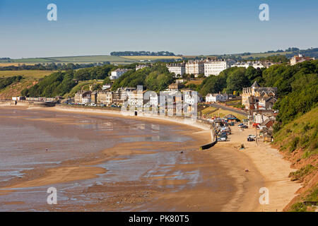 Royaume-uni, Angleterre, dans le Yorkshire, Filey, ville, plage et de propriétés dans le Brigg Banque D'Images