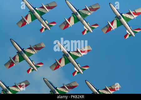 Frecce Tricolori équipe de l'Airshow en Italie Banque D'Images