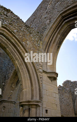 Les ruines de l'abbaye de Creake, North Creake près de Fakenham, Norfolk, Royaume-Uni Banque D'Images