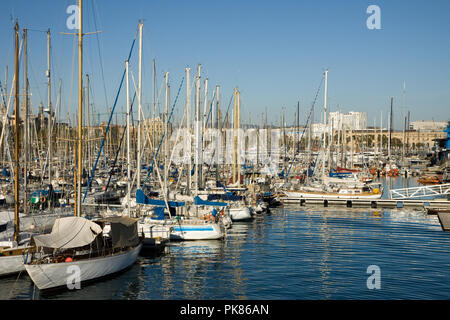 Le port de Barcelone en Espagne Banque D'Images