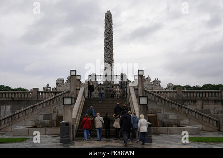 La Norvège à Oslo, juin 06-2017 Parc Vigeland Sculpture Park, ou construite par le sculpteur vigeland entre les années 1926 et 1942 Banque D'Images