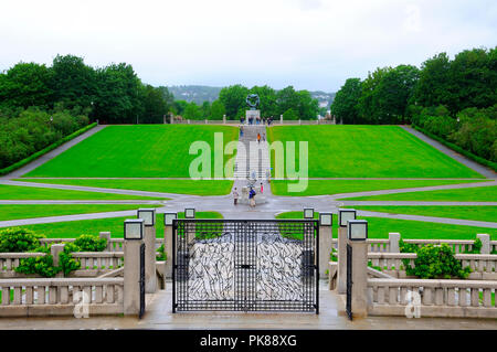 La Norvège à Oslo, juin 06-2017 Parc Vigeland Sculpture Park, ou construite par le sculpteur vigeland entre les années 1926 et 1942 Banque D'Images