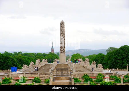 La Norvège à Oslo, juin 06-2017 Parc Vigeland Sculpture Park, ou construite par le sculpteur vigeland entre les années 1926 et 1942 Banque D'Images
