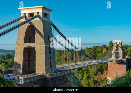 Pont suspendu de Clifton Bristol Angleterre Septembre 07, 2018 Le célèbre pont suspendu de Clifton, acrss l'Avon Gorge, conçu par Isambard Ki Banque D'Images