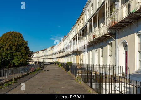 Clifton Bristol Angleterre Septembre 07, 2018 Royal York Crescent, un bel exemple de l'architecture géorgienne Banque D'Images