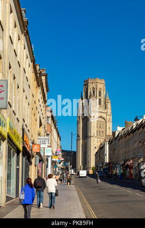 Bristol en Angleterre le 07 septembre 2018 les volontés Memorial Tower de l'Université de Bristol en vu de Park Street Banque D'Images