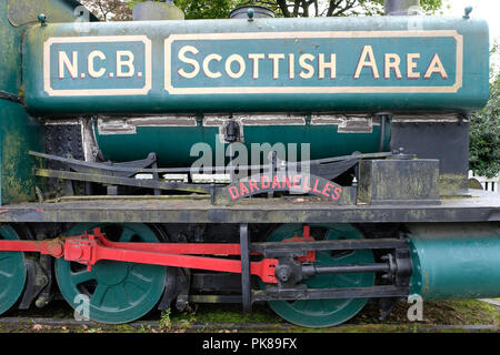 L'ancienne locomotive de la PNE, les Dardanelles 1175 maintenant exposée dans Polkemmet Country Park, près de Whitburn, West Lothian. Banque D'Images