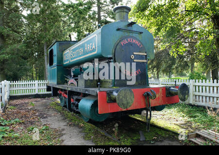 L'ancienne locomotive de la PNE, les Dardanelles 1175 maintenant exposée dans Polkemmet Country Park, près de Whitburn, West Lothian. Banque D'Images