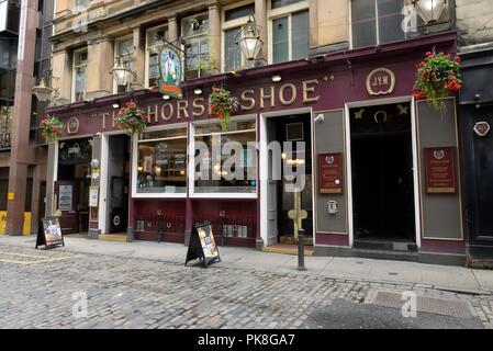 Le célèbre bar à cheval dans le Drury Street depuis 1884, Ecosse, Royaume-Uni Banque D'Images