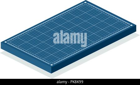 Plan arrière-plan isométrique. Illustration de Vecteur