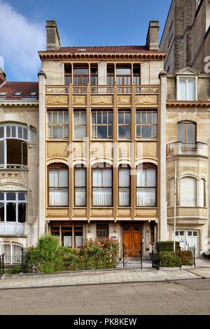 Hôtel van Eetvelde, 2-4 Av. Palmerston, Bruxelles, Belgique, (1898), c2014-c2017. Artiste : Alan John Ainsworth. Banque D'Images