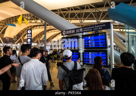 Osaka, Japon - 31 août 2018 : l'intérieur de l'Aéroport International d'Osaka Banque D'Images