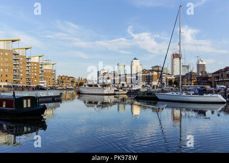 Le limehouse Basin à Londres, Angleterre Royaume-Uni UK Banque D'Images