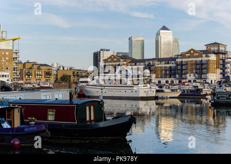 Le limehouse Basin à Londres, Angleterre Royaume-Uni UK Banque D'Images