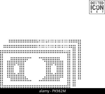 Ensemble de l'icône de configuration de point de Notes. L'icône de pile parsemée d'argent isolé sur blanc. Vector Background, modèle. Peut être utilisé pour la publicité, l'interface utilisateur Web et mobile. Illustration de Vecteur