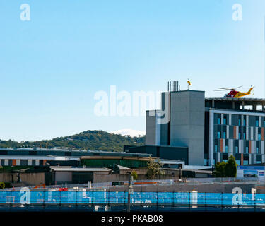 Gosford, New South Wales, Australie - septembre 9. 2018 : Construction et bâtiment - jour 18. sur le réaménagement de l'hôpital de Gosford. Banque D'Images