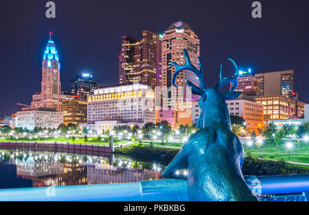 Columbus Ohio,USA,. 9-11-17 : belle columbus skyline at night Banque D'Images