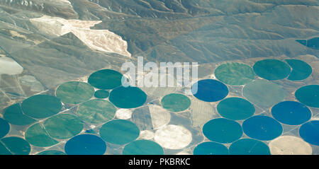 La Terre d'en haut : l'agriculture d'irrigation à pivot central Banque D'Images