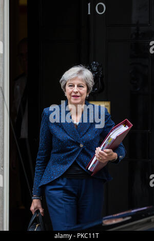 Londres, Royaume-Uni. Sep 12, 2018. Premier ministre Theresa Mai 10, Downing Street, feuilles de questions au premier ministre à la Chambre des communes. Credit : Mark Kerrison/Alamy Live News Banque D'Images