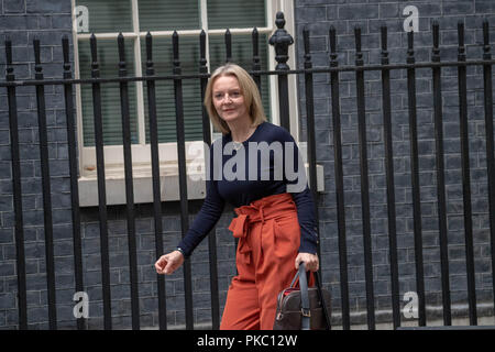 Londres 12 septembre 2018, ,Liz Truss arrive au 11 Downing Street, London Credit Ian Davidson/Alamy Live News Banque D'Images