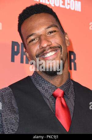 Hollywood, CA, USA. Sep 12, 2018. 12 septembre 2018 - Hollywood, Californie - Brian A. Prince. '''Le prédateur'' Projection Spéciale Los Angeles tenue à l'Egyptian Theatre. Crédit photo : Birdie Thompson/AdMedia Crédit : Birdie Thompson/AdMedia/ZUMA/Alamy Fil Live News Banque D'Images