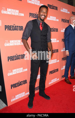 Hollywood, CA, USA. Sep 12, 2018. 12 septembre 2018 - Hollywood, Californie - Brian A. Prince. '''Le prédateur'' Projection Spéciale Los Angeles tenue à l'Egyptian Theatre. Crédit photo : Birdie Thompson/AdMedia Crédit : Birdie Thompson/AdMedia/ZUMA/Alamy Fil Live News Banque D'Images