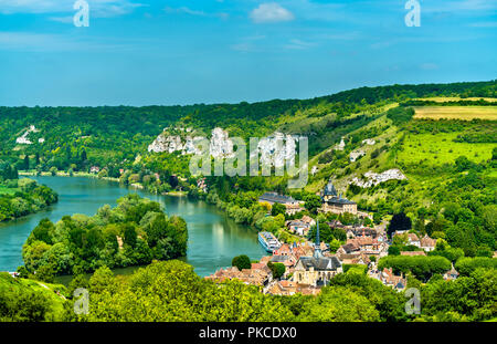 Les Andelys commune sur les rives de la Seine en France Banque D'Images