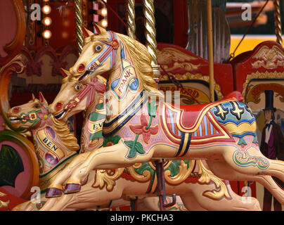 Carousel / merry go round chevaux Banque D'Images