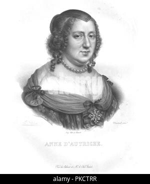 Anne d'Autriche, (c1820-1840). Organisateur : ZÃ©phirin FÃ©lix Jean Marius Belliard. Banque D'Images