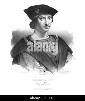 Charles VIII, roi de France, (c1820s). Artiste : Maurin. Banque D'Images