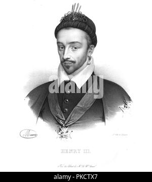 Henry III, Roi de France, (c1820s). Artiste : Maurin. Banque D'Images