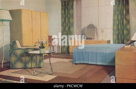 'Une chambre conçue par Mme P. E. Humphries', 1936. Artiste : Inconnu. Banque D'Images