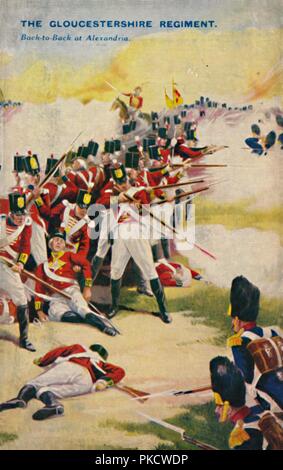 'Le Gloucestershire Regiment. Dos à Dos à Alexandria', 1801, (1939). Artiste : Inconnu. Banque D'Images