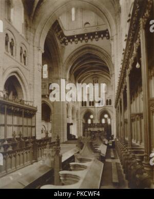 La section de l'Intérieur, de l'abbaye de Buckfast Église', fin du xixe ou début du xxe siècle. Artiste : Inconnu. Banque D'Images