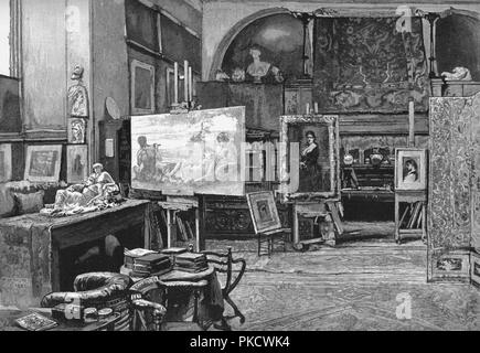 "Le Studio", 1896. Artiste : William Hatherell. Banque D'Images