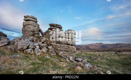 Vue depuis Hound Tor vers de Haytor Dartmoor National Park Banque D'Images