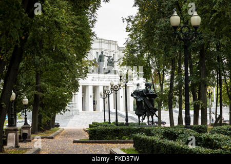 MINSK, BELARUS - 12 septembre 2018 : La Grand Opera and Ballet Theatre de la République du Bélarus. Banque D'Images