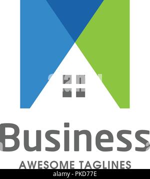 Offres et demandes de création logo, logo design Construction Biens et maisons colorées, Vecteur concept logo service immobilier, la construction, la croissance, la chambre Illustration de Vecteur