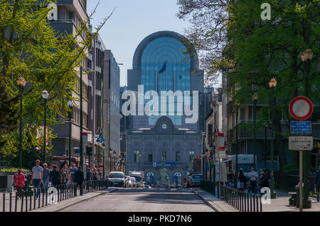 Bureau du Gouvernement de Bruxelles (Espace Léopold) les bâtiments du Parlement européen. Belgique, mai 2018 Banque D'Images