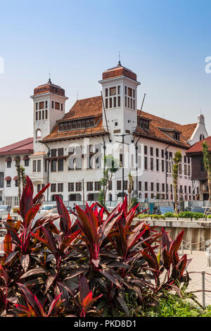 Les bâtiments coloniaux historiques, vieux Batavia, Jakarta, Java, Indonésie Banque D'Images