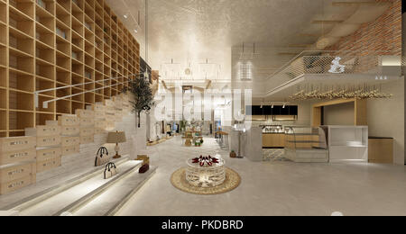 3D render of fashion store Banque D'Images