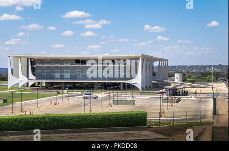 Palais du Planalto le lieu de travail officiel de la présidente du Brésil - Brasilia, District Fédéral, Brésil Banque D'Images